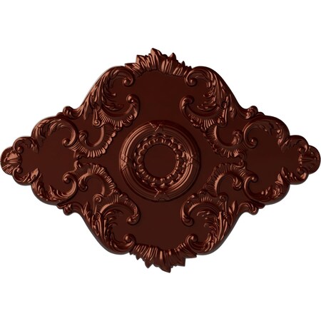 Ekena Millwork Piedmont Ceiling Medallion, Hand-Painted Antique Copper, 37"W x 26"H x 1 3/8"P CM37X26PEACS